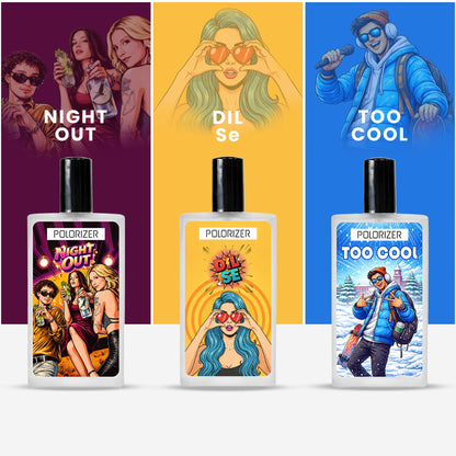 Polorizer Comic Perfume Collection Pack of 3 100 ML