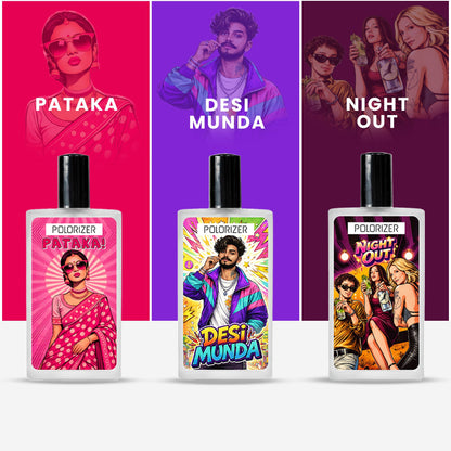 Polorizer Comic Perfume Collection Pack of 3 100 ML