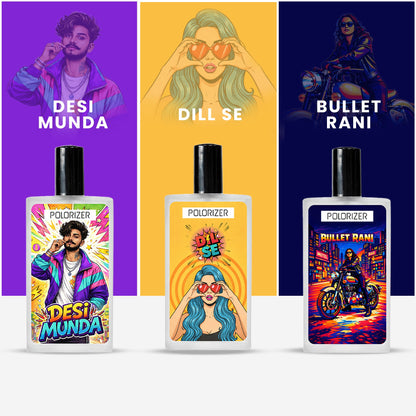 Polorizer Comic Perfume Collection Pack of 3 100 ML