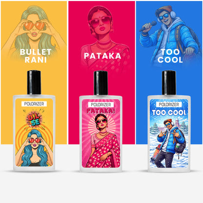 Polorizer Comic Perfume Collection Pack of 3 100 ML